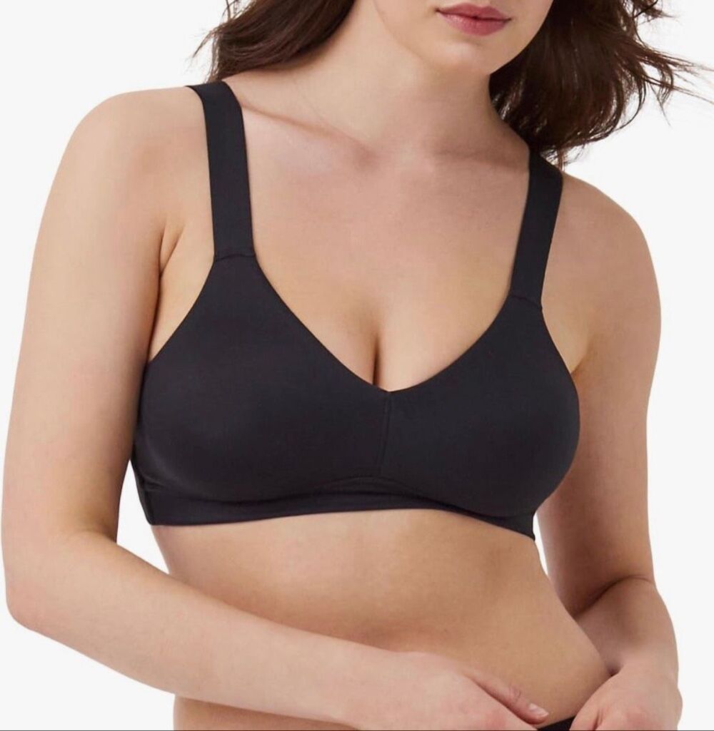 SPANX Bra-llelujah 38B/C Unlined Smoothing Bralette Black